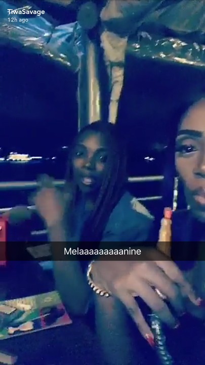 Tiwa Savage Spotted Smoking Shisha at the Club as She Chills with Annie Idibia (Photos/Video)