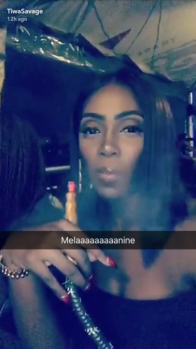 Tiwa Savage Spotted Smoking Shisha at the Club as She Chills with Annie Idibia (Photos/Video)