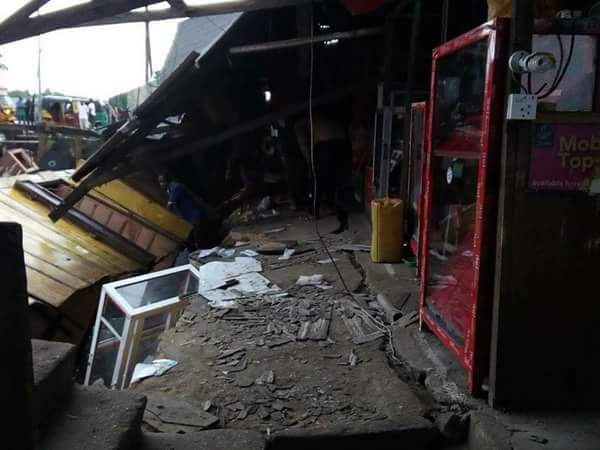 Computer Village In Port Harcourt Collapses After Heavy Rainfall (Photos)