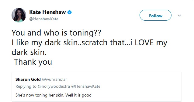 Kate Henshaw Replies Fan Who Accused Her Of 'Toning' (Photo)