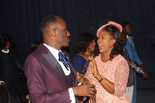 Apostle Suleman & His Beautiful Wife Dance Joyously In Church (See Adorable Photos)