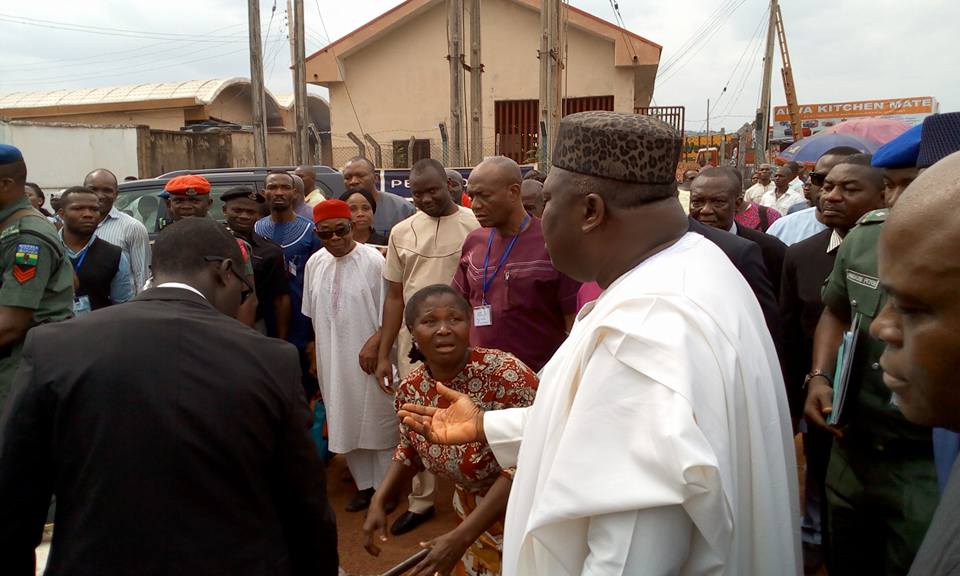 See What Enugu Governor Did For A Petty Trader That Made Her Burst Into Tears