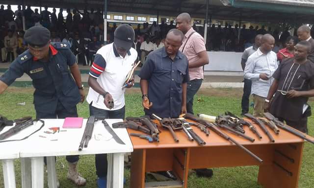 See The Cache Of Weapons Recovered From Repented Cultists In Bori, Rivers