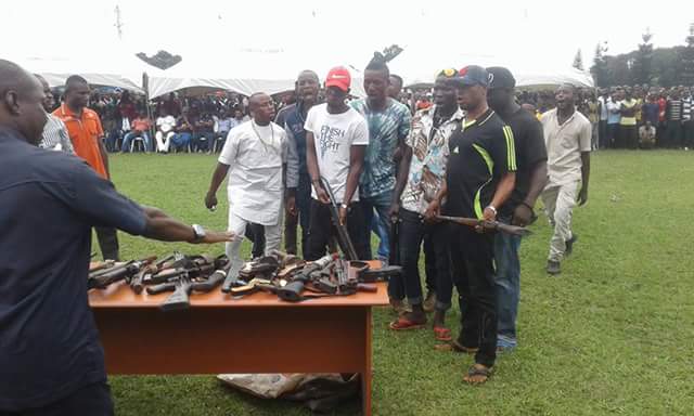 See The Cache Of Weapons Recovered From Repented Cultists In Bori, Rivers