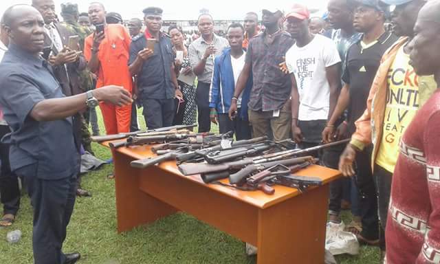 See The Cache Of Weapons Recovered From Repented Cultists In Bori, Rivers