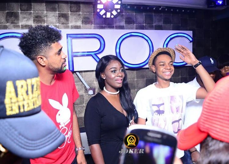 #BBNaija: Thin Tall Tony, Miyonse & Uriel 'Shut Down' Club Joker Last Night (Photos)