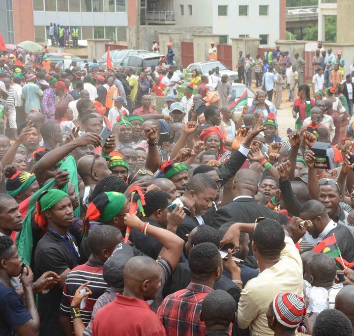 See The Moment Nnamdi Kanu Was Granted Bail (Photos)