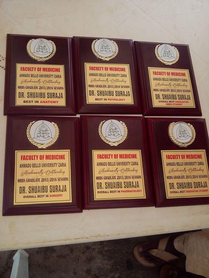 See The Best Graduating Medical Student From A.B.U Zaria and His Awards (Pics)