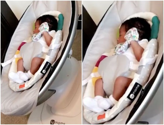 Davido's 2nd Baby Mama Shares Adorable Photo Of Their Baby Chilling