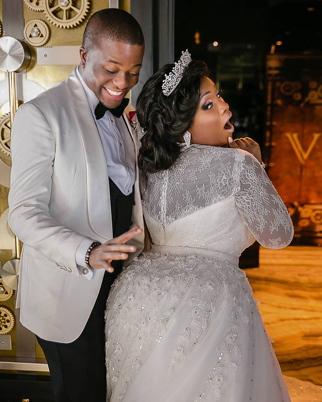 "She Is Badass": Captain Demuren Posts Hot Pic With Toolz To Mark Wedding Anniversary