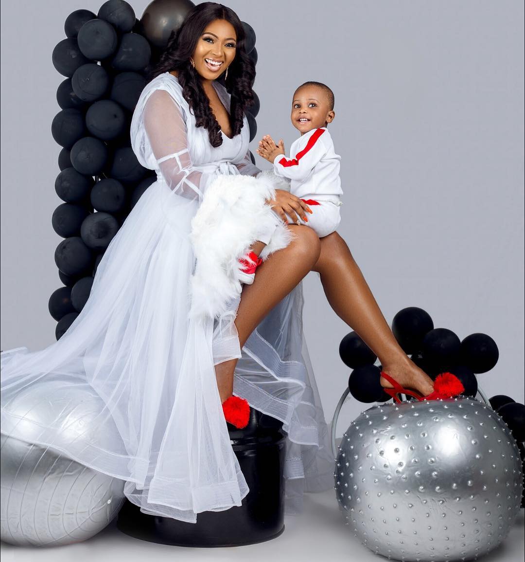 Actress Lilian Esoro And Her Son In Adorable Christmas Photo