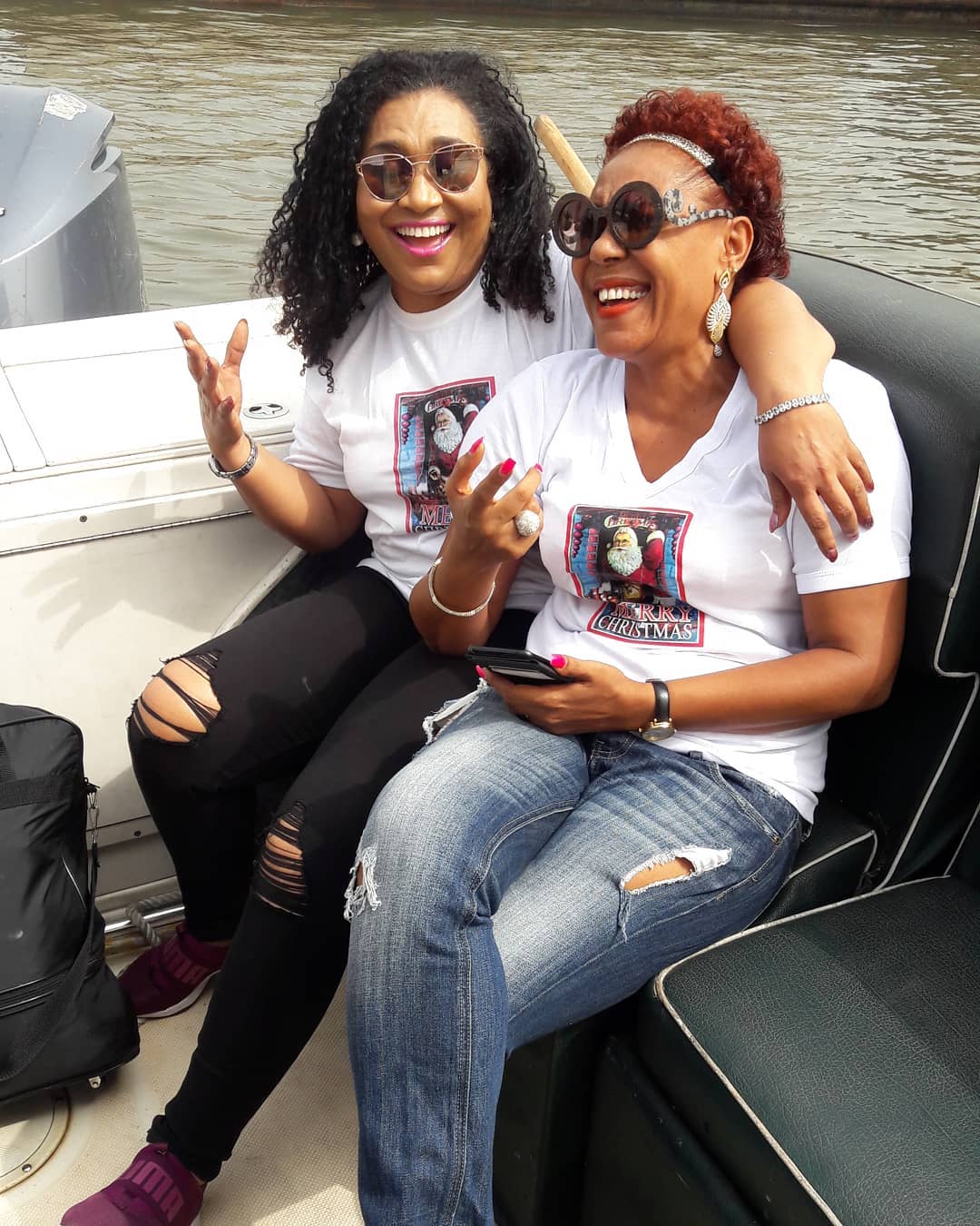 Hilda Dokubo And Shan George Celebrate Christmas In The Creeks Of Niger Delta