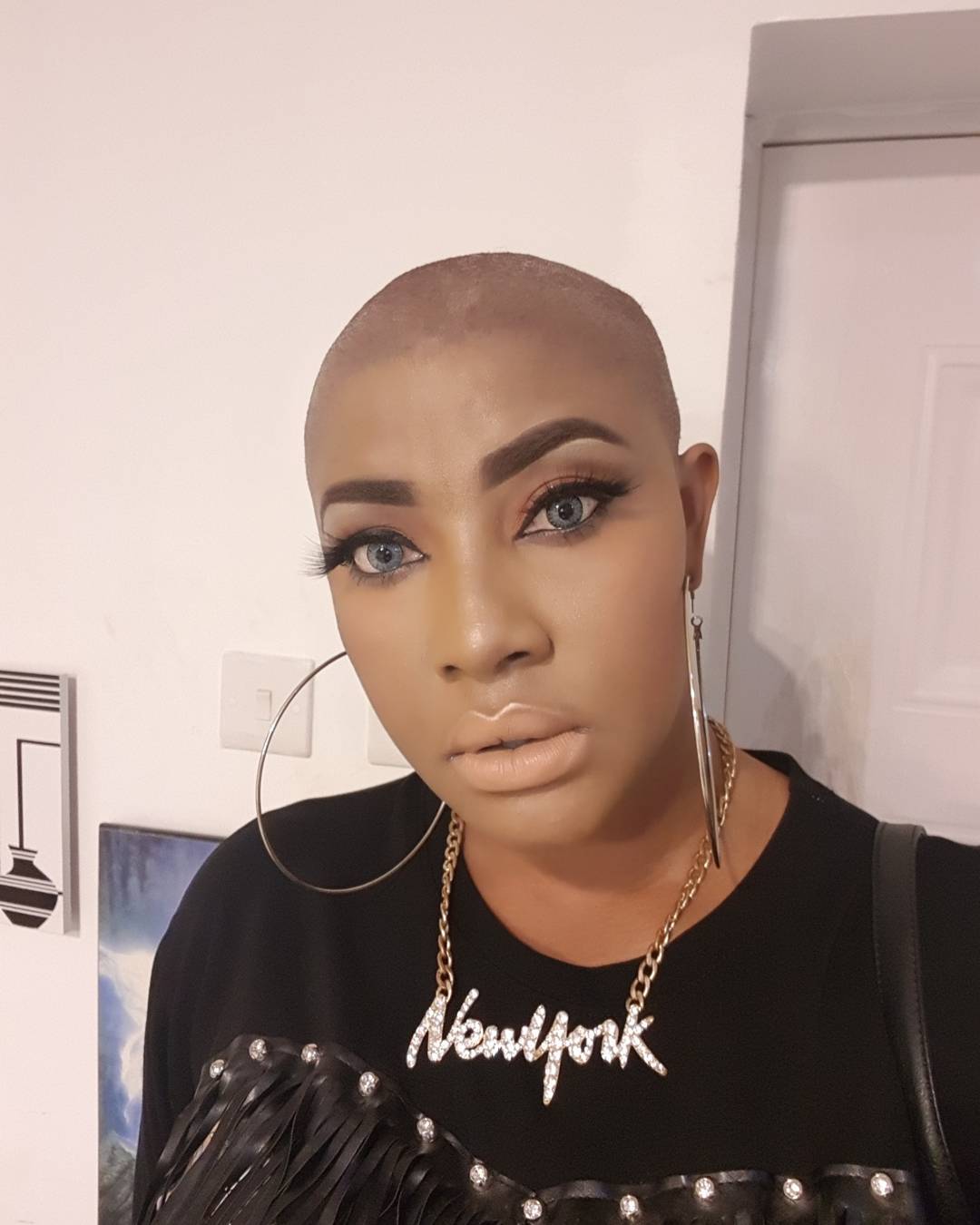 Nollywood Actress, Angela Okorie, Goes Bald (Photos)