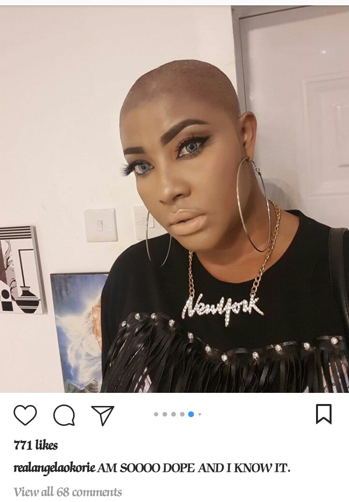 Nollywood Actress, Angela Okorie, Goes Bald (Photos)