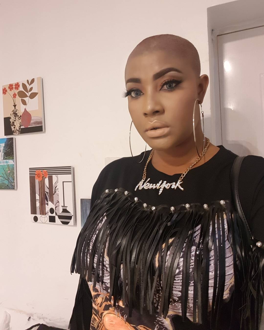Nollywood Actress, Angela Okorie, Goes Bald (Photos)