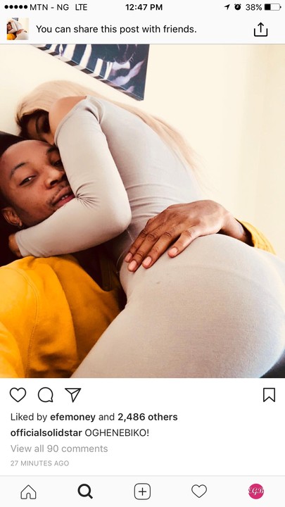 Solidstar All Loved Up And Holding A Lady In New Photo, Fans React