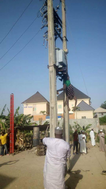 Transformer Vandal Electrocuted In Kaduna This Morning (Disturbing Photos)