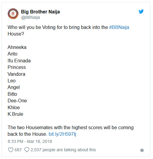 #BBNaija: Nigerians Protest Evicted Housemates' Return to Big Brother House