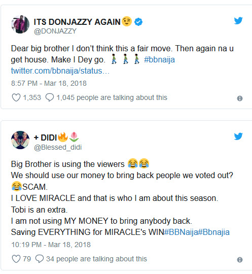 #BBNaija: Nigerians Protest Evicted Housemates' Return to Big Brother House