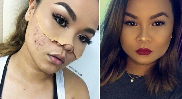 Pretty Makeup Artiste Shocks Many People Online After She Removed Her Makeup (Pics)