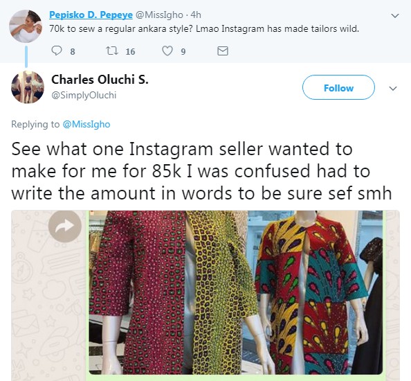 Worth It? Ankara Style A Tailor Said Is N85,000 (Photos)