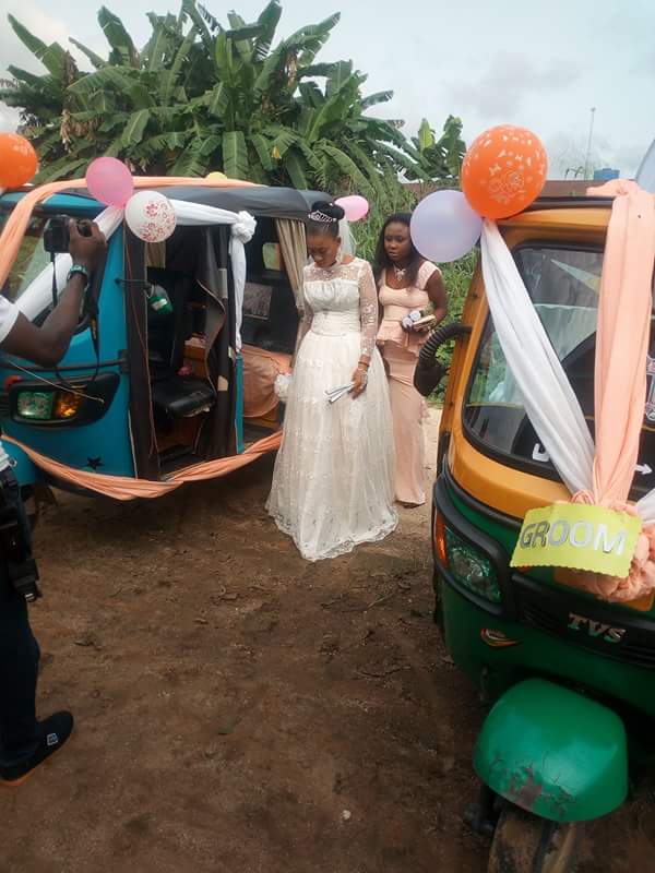 Couple Arrive Their Wedding Venue In Delta In Keke (Photos, Video)