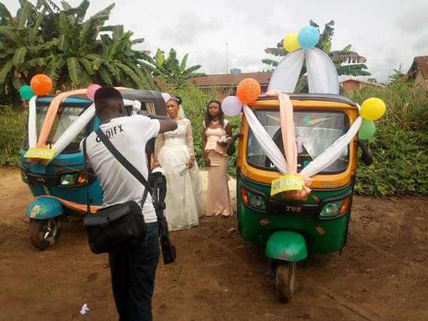 Couple Arrive Their Wedding Venue In Delta In Keke (Photos, Video)