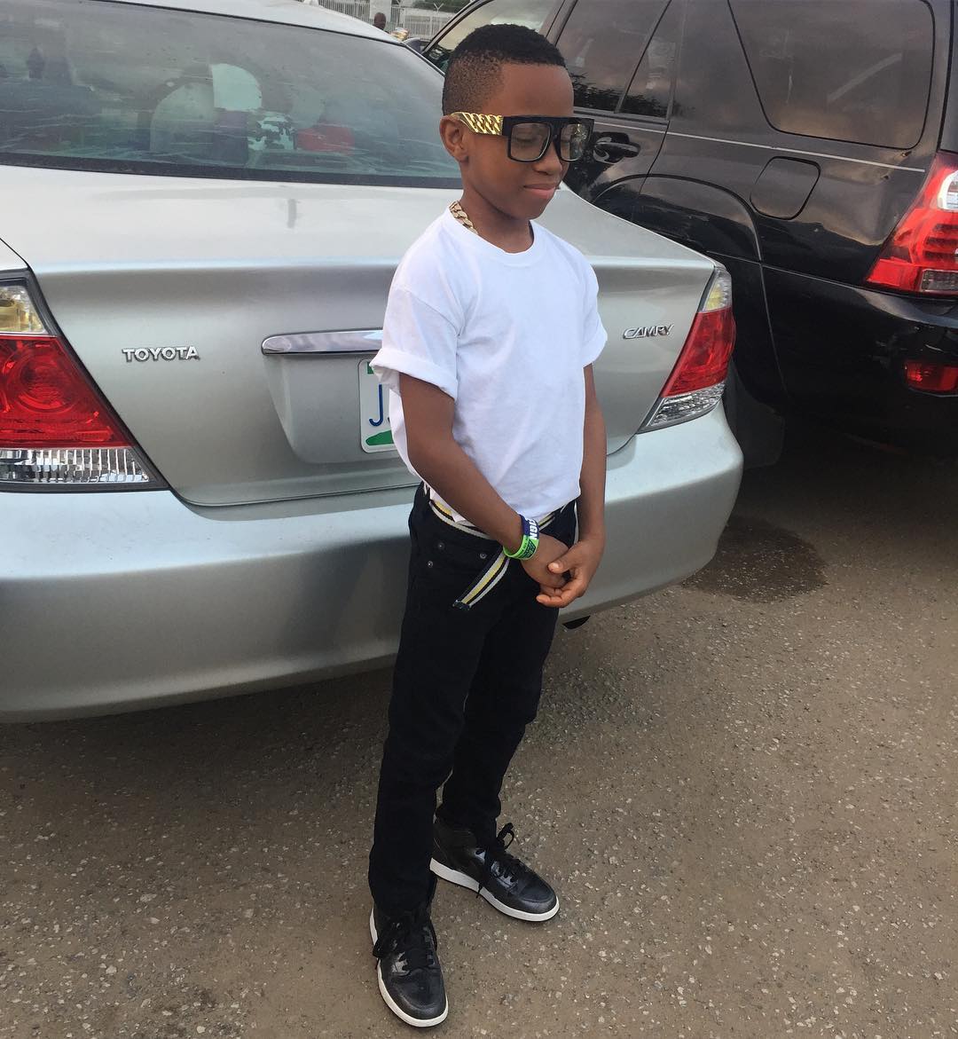 Nollywood Actor & Rapper, Charles Okocha & His Son Show Swag In New Pics