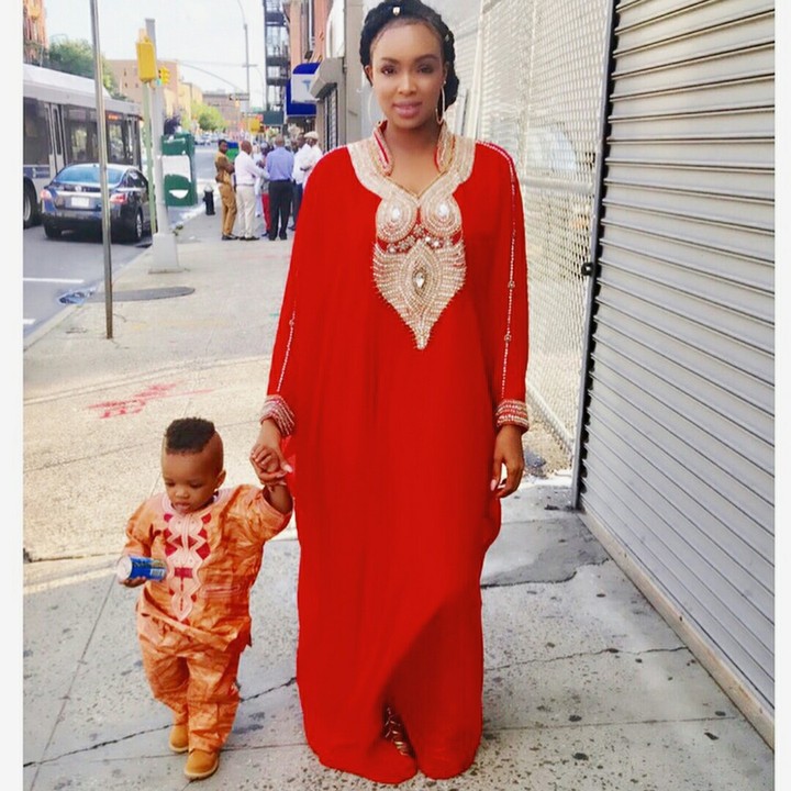 Wizkid's 2nd Son, Ayo Jnr Stuns Alongside His Mum In Nigerian Fabric (Photos)