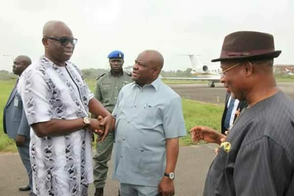 Fayose Receives Wike As He Lands At Akure Airport (Photos)