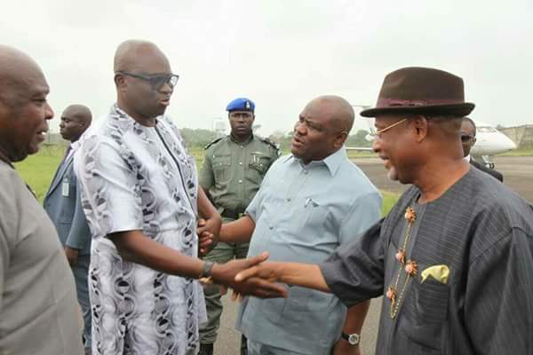 Fayose Receives Wike As He Lands At Akure Airport (Photos)