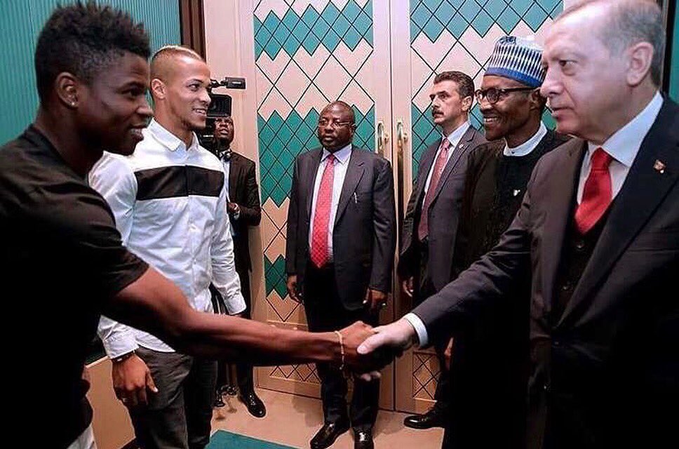 President Buhari Meets Super Eagles Stars Playing In Turkish League (Photos)