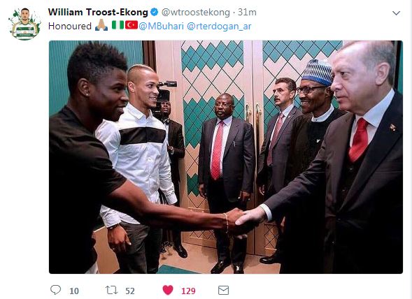 President Buhari Meets Super Eagles Stars Playing In Turkish League (Photos)