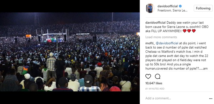 Davido Performs At 50,000 Capacity Stadium In Sierra Leone (Photos + Video)