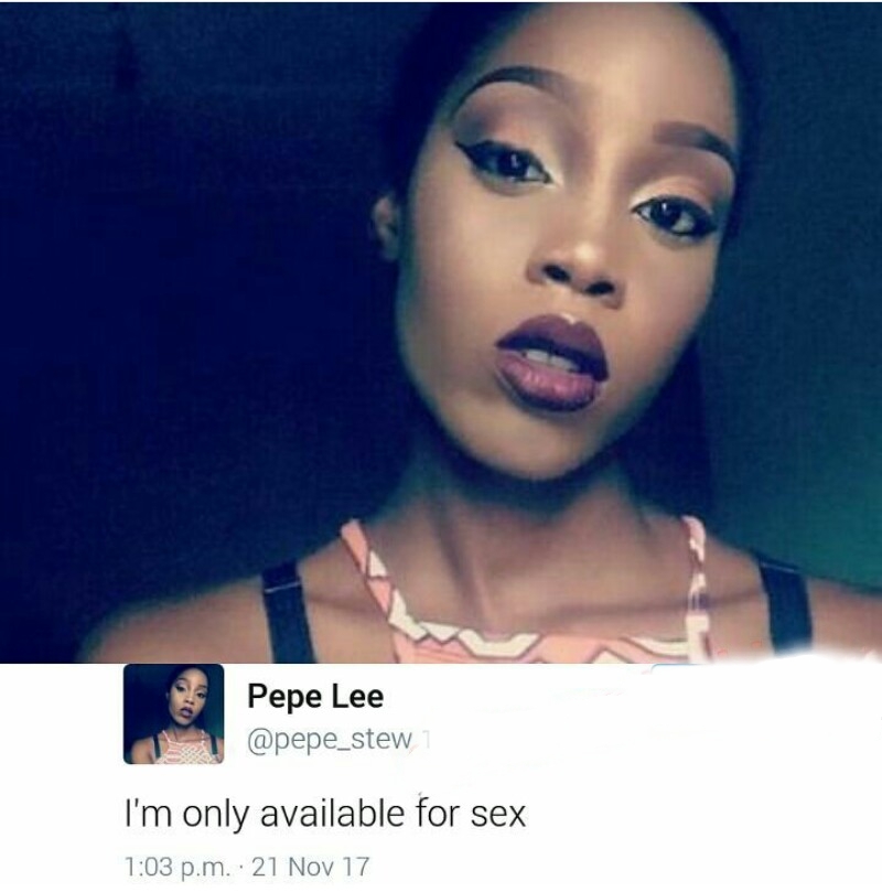 'I'm Only Available For S3x' - Pretty Nigerian Lady Declares (Photos)