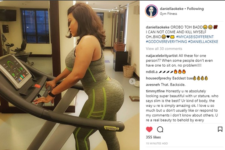 'Orobo Toh Badd': Curvy Actress, Daniella Okeke Hits The Gym (Photos)