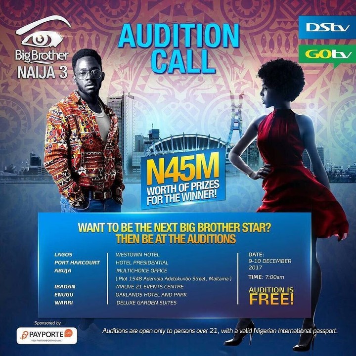 BBNaija Is Back! Audition Begins. N45M For 2018 BBNaija Winner (Pics)