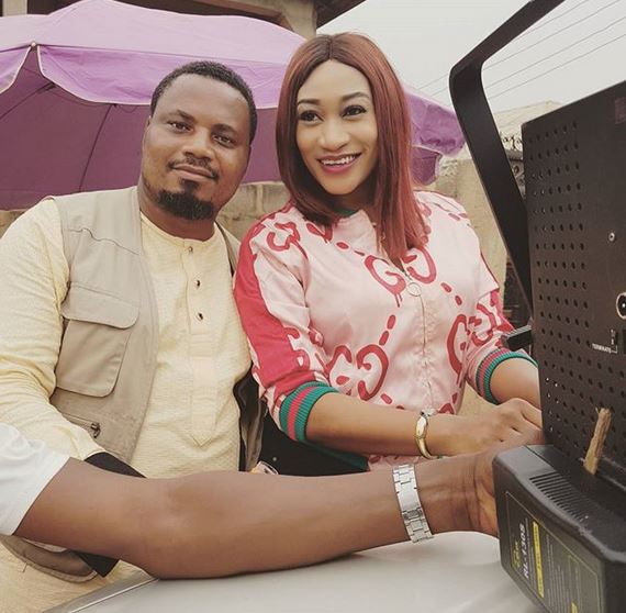 Oge Okoye On A Movie Location In Abeokuta (Photos)