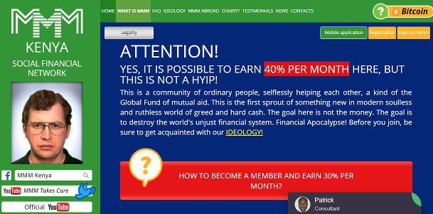 MMM Runs To Kenya After Duping Nigerians - Promises 40% Per Month