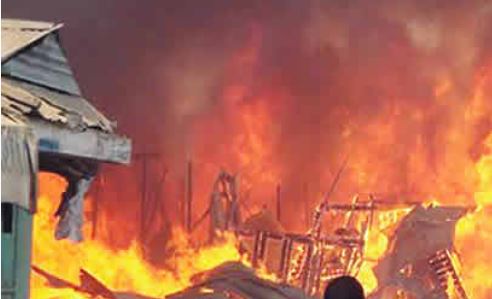 SO SAD! Fire Destroys 600 Shops In Bida Market