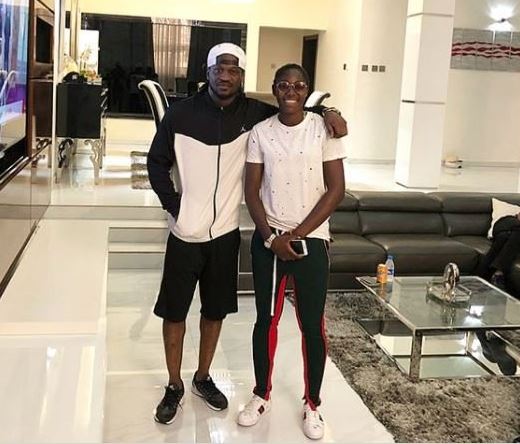 Asisat Oshoala And Onome Visit Paul Okoye In His Mansion (See Photos)