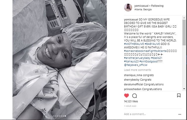 Yomi Casual And Wife Welcome A Baby Girl, 4 Months After Wedding (See Photos)