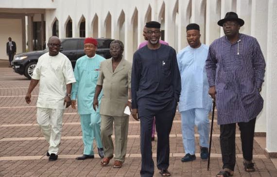 Photos: PDP Governors Pay Solidarity Visit To President Jonathan