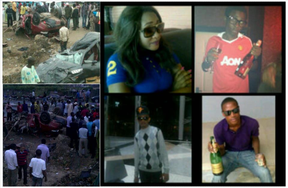SAD: (PHOTOS) 4 Friends Killed In Gruesome Car Crash In Ibadan, Oyo State