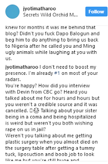 Davido 's Brother, Adewale Reacts After Jyoti Matharoo Mentioned His Name In Her Dirty IG Fight