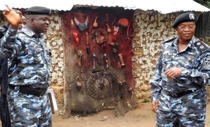 Pastor In Ogun Gets Still In Shrine While Trying To Destroy It, As Police May Even Charge Him