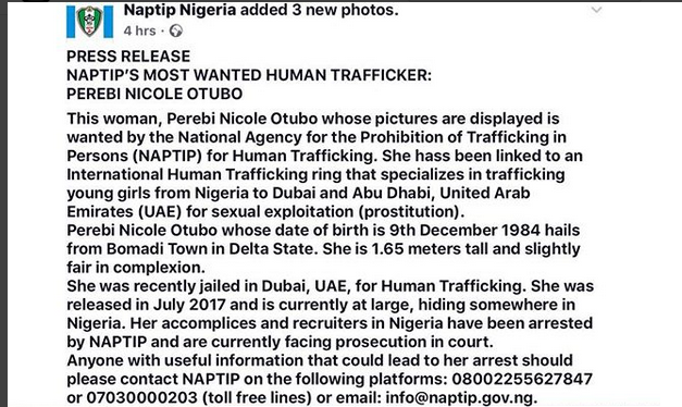 Nigerian Woman, Declared Wanted For Human Trafficking (Photo)