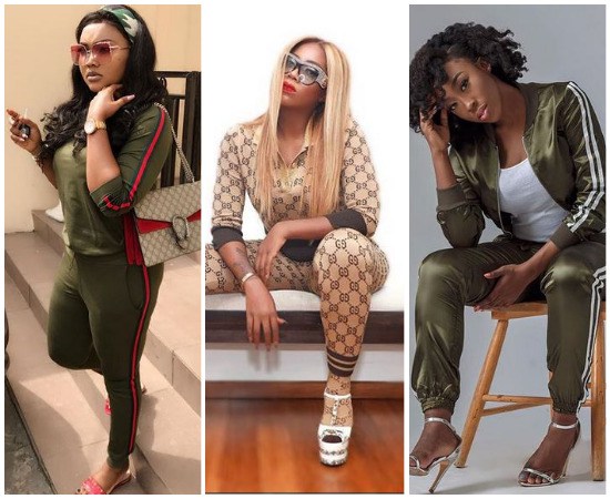 9 Nigerian Celebrities Who Stylishly Rocked The Trending Tracksuit Pants (Photos)