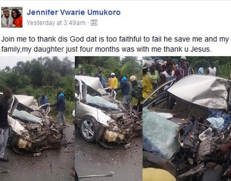 Mom Thanks God After She Was Saved Alongside Her 4-Month Old Daughter In Ghastly Accident