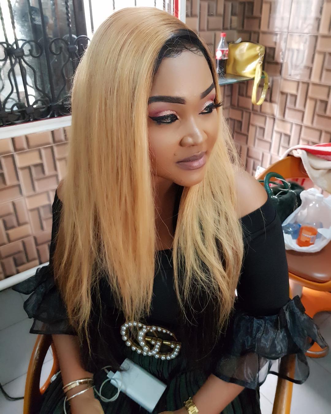 Actress, Mercy Aigbe Looks Beautiful As She Rocks Blonde Hair (Photos)